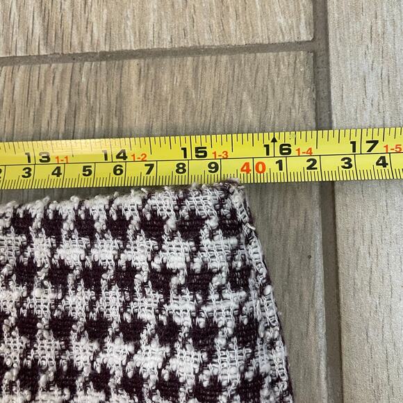 Ann Taylor Houndstooth 2 Piece Set Top & Skirt Tweed Knit Brown S MP Lined FA22 - Picture 11 of 16